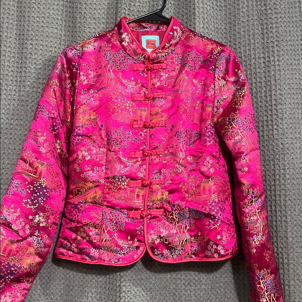 Vibrant Pink Satin Jacket